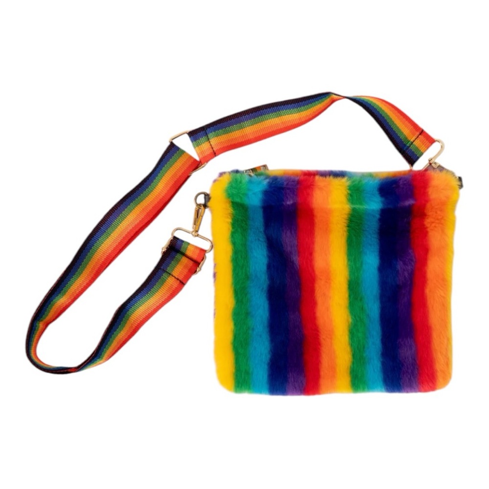 3am Forever Fuzzy rainbow bag